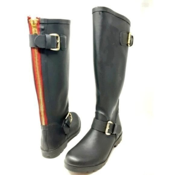 Steve Madden Tsunami Black Rain Boots 8 - Picture 1 of 9